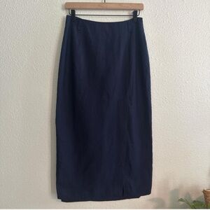 Vintage Ellen Tracy Linen Midi Skirt